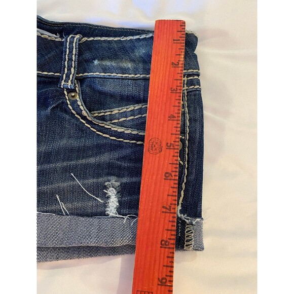 2.1 Denim Shorts  Women’s Jeans  Size 28 Designer Stitching Daisy Duke Cuffed - Picture 6 of 6